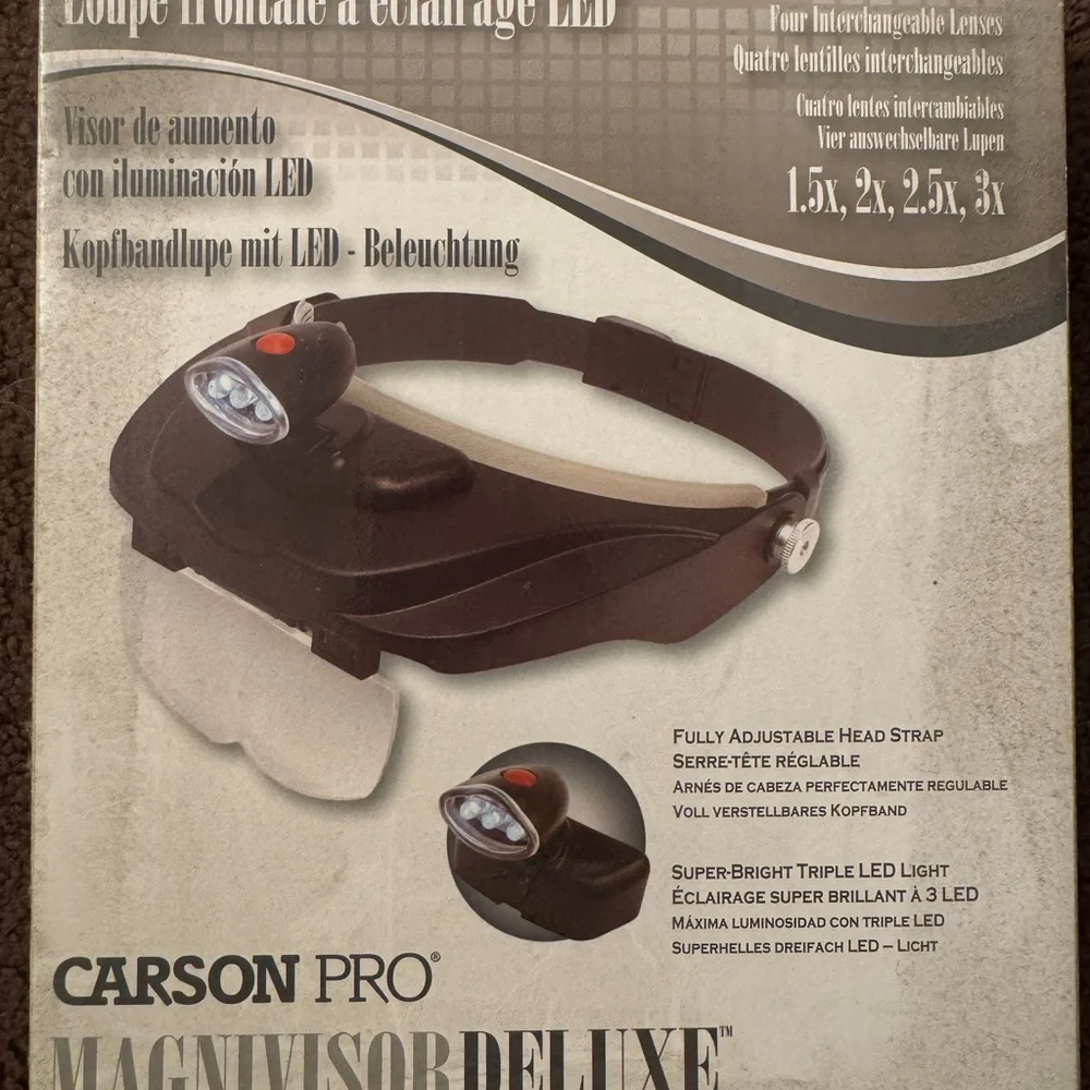 Black and White Magnifying Glasses with Adjustable Visor